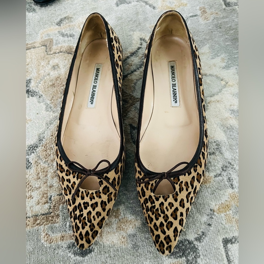 Manolo Blahnik Leopard Print Women's Shoes